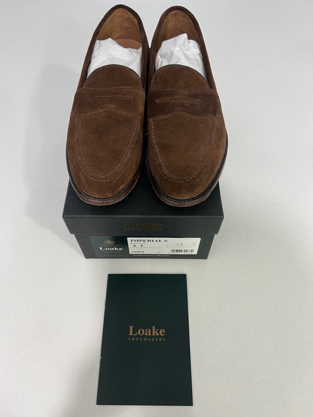 Loake Imperial Loafer in Brown Suede